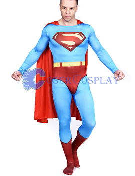 Superman Cosplay Costume Halloween Cape